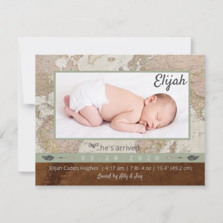 Adventure Baby Foto Ankündigung