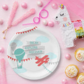 Adventure Baby Shower Airplane und Balloon Pappteller (Party)