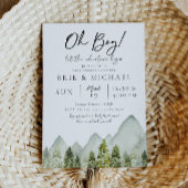 Adventure Baby Shower | Aquarellbäume Einladung