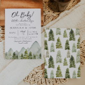 Adventure Baby Shower | Aquarellbäume Einladung