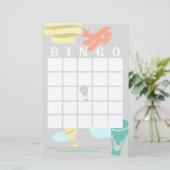 Adventure Baby Shower Bingo Briefpapier (Stehend Vorderseite)