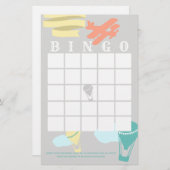 Adventure Baby Shower Bingo Briefpapier (Vorne/Hinten)