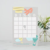 Adventure Baby Shower Bingo Briefpapier (Stehend Vorderseite)