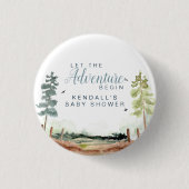 Adventure Baby Shower Button (Vorderseite)
