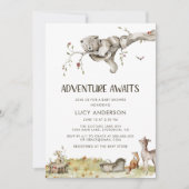 Adventure Baby Shower Einladung (Vorderseite)