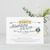 Adventure Baby Shower Einladung (Stehend Vorderseite)