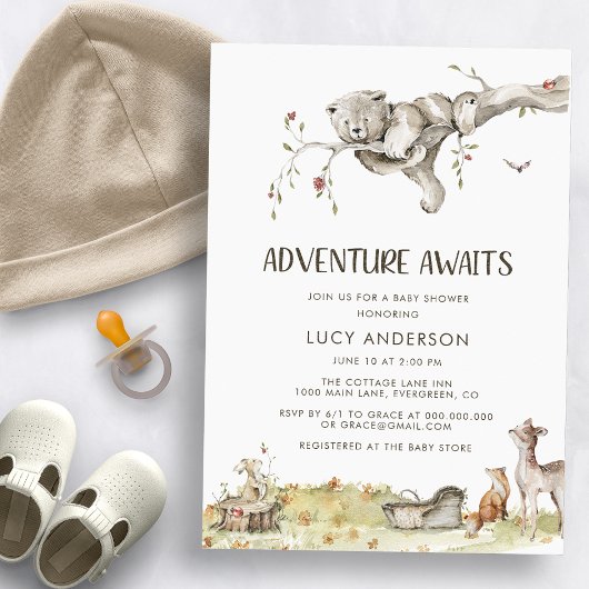 Adventure Baby Shower Einladung