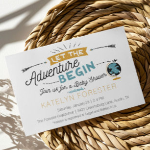 Adventure Baby Shower Einladung