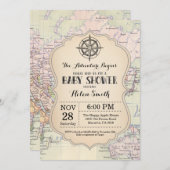 Adventure Baby Shower Einladung Karte Reisen Welt (Vorne/Hinten)