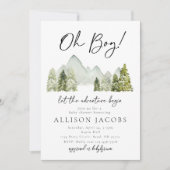 Adventure Baby Shower Einladung | Wald (Vorderseite)