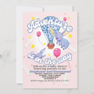 Adventure Baby Shower Einladung   Wasserfarbenelem