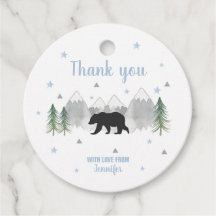 Adventure Baby Shower Favor Tags - Round Favor Tag