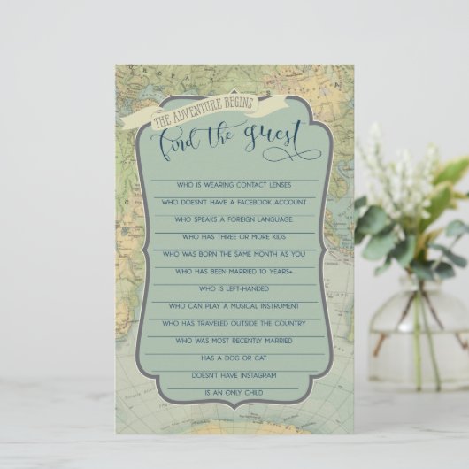Adventure Baby Shower Game Finden Sie die Gäste (Stehend Vorderseite)