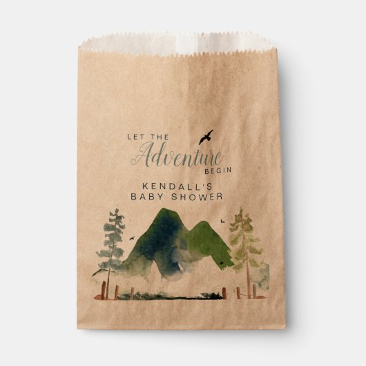 Adventure Baby Shower Geschenktütchen (Vorderseite)
