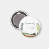 Adventure Baby Shower Magnet (Vorderseite/Rückseite)