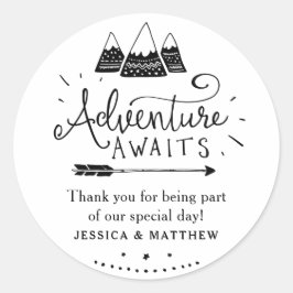 Adventure Baby Shower Stickers mit Niedlichen Berg