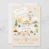 Adventure Baby Shower Wasserfarben Bäume Einladung (Vorderseite)