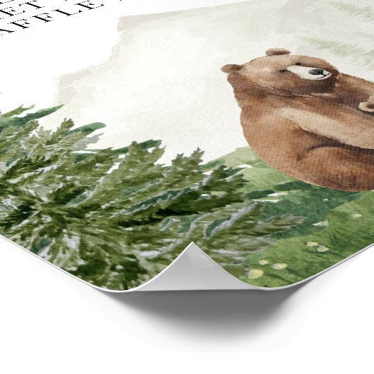 Adventure Baby Shower Woodland Windpreisraffinerie Poster (Ecke)