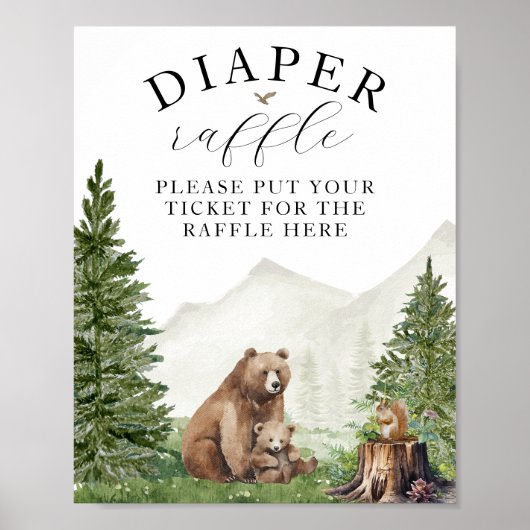 Adventure Baby Shower Woodland Windpreisraffinerie Poster (Vorne)