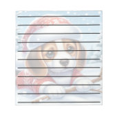 Adventure Beagle Puppy in Christmas Outfit Notizblock (Vorderseite)