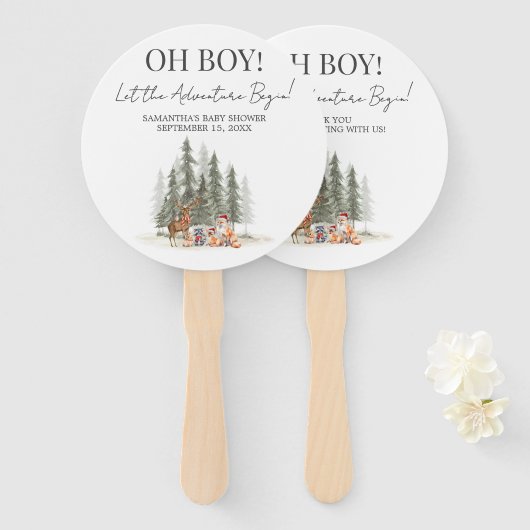 Adventure Begin Baby Dusche Fächer (Vorne und Hinten)