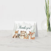 Adventure Begin Baby Shower Boy Folded Thank You Dankeskarte (Vorderseite)