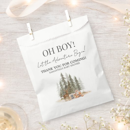 Adventure Begin Baby Shower Geschenktütchen (Ausgeschnitten)