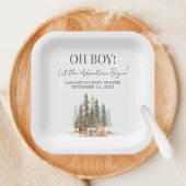 Adventure Begin Baby Shower Pappteller