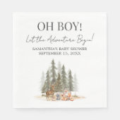 Adventure Begin Baby Shower Serviette (Vorderseite)