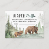 Adventure Begin Baby Shower Woodland Diaper Raffle Begleitkarte (Vorderseite)