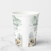 Adventure Begin Baby Shower Woodland Mountain Pappbecher (Rechts)