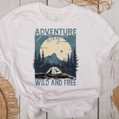 "Adventure Begin" Bergwelt Vollmond Landschaft T-Shirt
