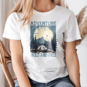 "Adventure Begin" Bergwelt Vollmond Landschaft T-Shirt