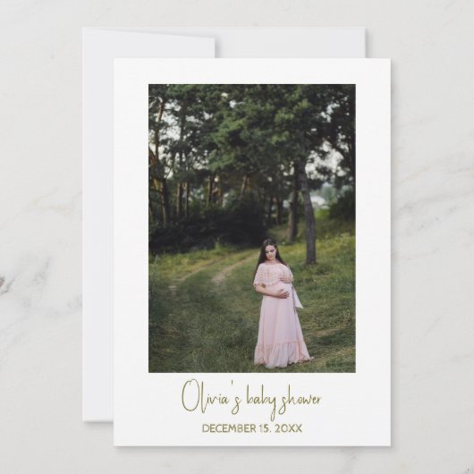 Adventure Begin Forest Rustic Mountain Baby Dusche Einladung (Rückseite)