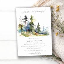 Adventure Begin Pine Forest Landschaft Hochzeit