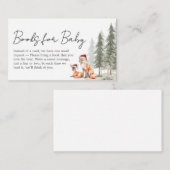 Adventure Begin Winter Baby Shower Book for Baby Begleitkarte (Vorne/Hinten)