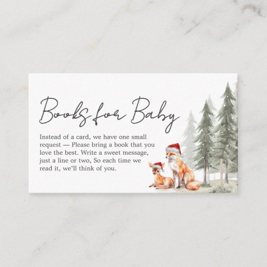 Adventure Begin Winter Baby Shower Book for Baby Begleitkarte (Vorderseite)