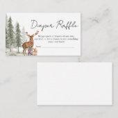 Adventure Begin Winter Baby Shower Diaper Raffle Begleitkarte (Vorne/Hinten)