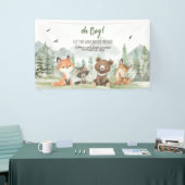 Adventure Begin Woodland Animals Baby Shower Banner (Messeveranstaltung)