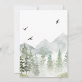 Adventure Begin Woodland Animals Baby Shower Einladung (Rückseite)