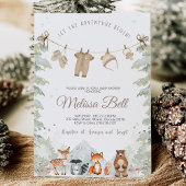 Adventure Begin Woodland Animals Baby Shower Einladung