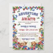 Adventure Begin Woodland Animals Baby Shower Einladung (Vorderseite)