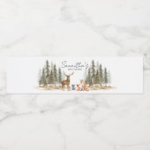 Adventure Begin Woodland Animals Baby Shower Wasserflaschenetikett (Einzelnes Label)