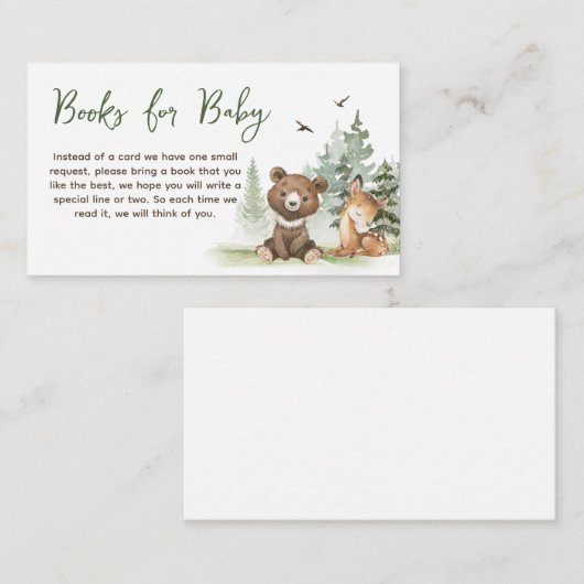 Adventure Begin Woodland Animals Books for Baby Begleitkarte (Vorne/Hinten)