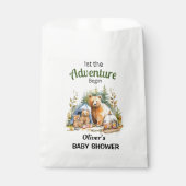 Adventure Begin Woodland Babydusche Geschenktütchen (Vorderseite)