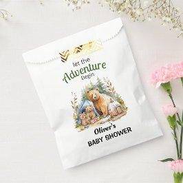 Adventure Begin Woodland Babydusche Geschenktütchen