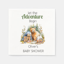 Adventure Begin Woodland Babydusche