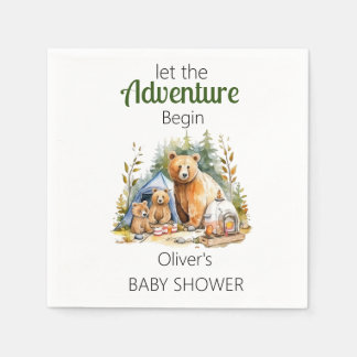 Adventure Begin Woodland Babydusche Serviette
