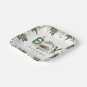 Adventure Begin Woodland Bear Baby Boy Dusche Pappteller (Gewinkelt)