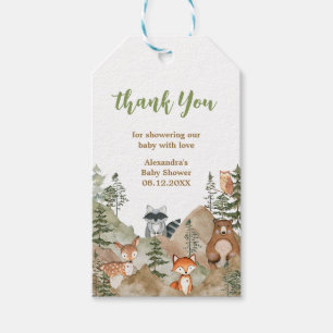 Adventure Begin Woodland Mountain Gefallen Tags Geschenkanhänger